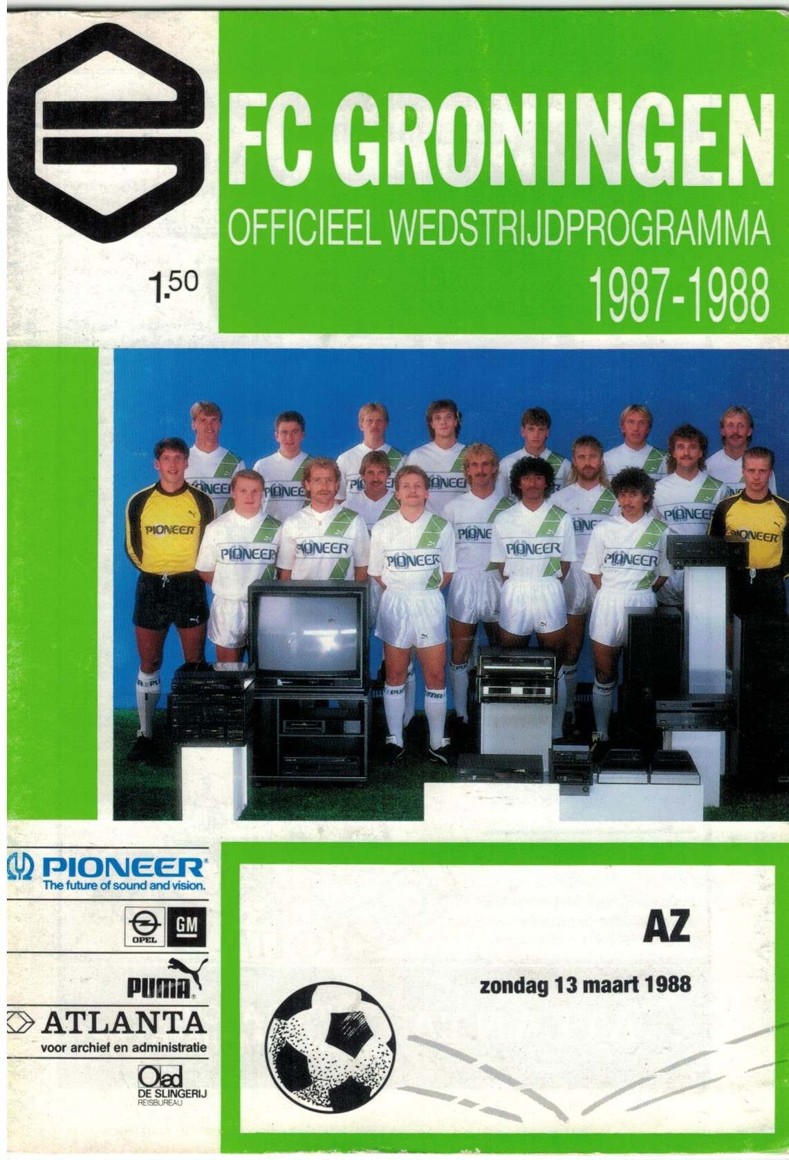 AZ Programma 13-maa-1988 Groningen uit